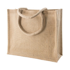 Сумка IVONA, джут 350 г(м2), 40х15х35 см — натуральний/чорний